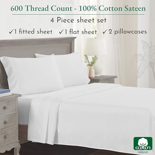 California Design Den 600 Thread Count Sheets for Ultimate Comfort