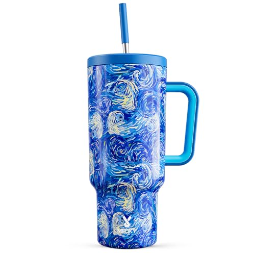 Meoky 40 oz Tumbler with Handle and Straw (VG)