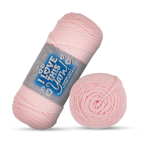 Hobby Lobby Soft Pink Yarn: 355 Yards for Smooth Knitting