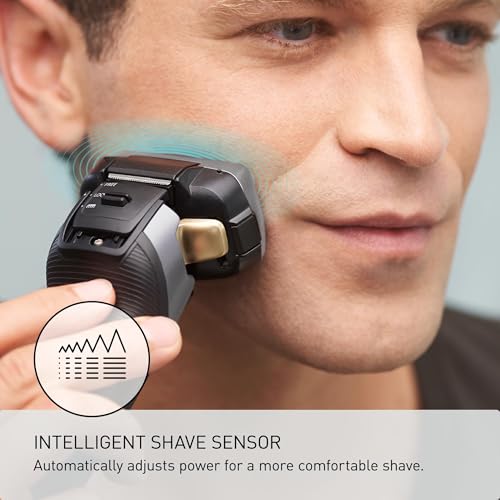 Panasonic ARC5 Electric Razor for Men with Pop-up Trimmer Wet Dry 5-Blade Electric Shaver with Intelligent Shave Sensor and 16D Flexible Pivoting Head - ES-ALV6HS (Silver)