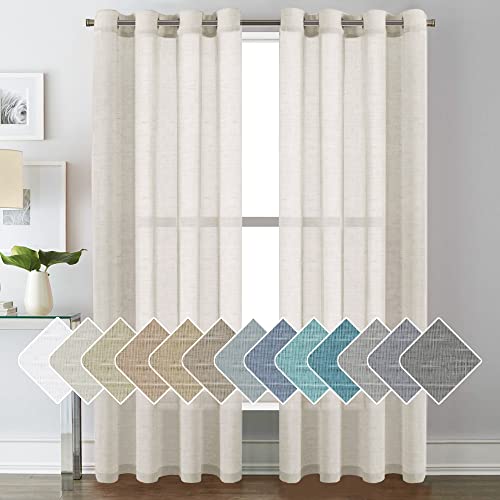H.VERSAILTEX Linen Curtains: Elegant Living Room Decor