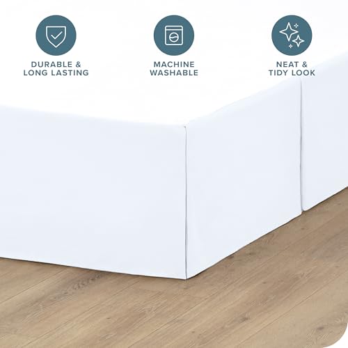 Bare Home Pleated Bed Skirt - Easy Fit & Hypoallergenic