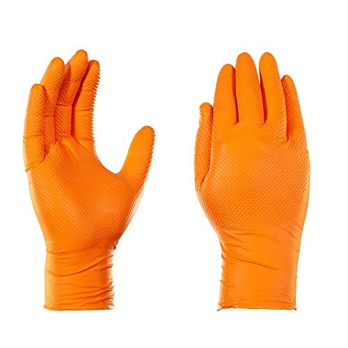 Nitrile Gloves 8mil Med Orange
