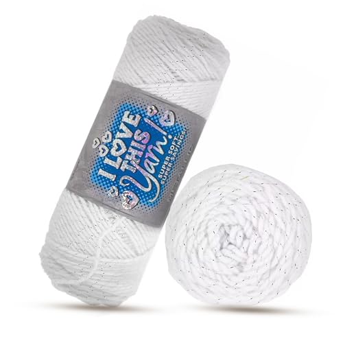 Hobby Lobby White Sparkle Yarn: 59% Off 355 Yards