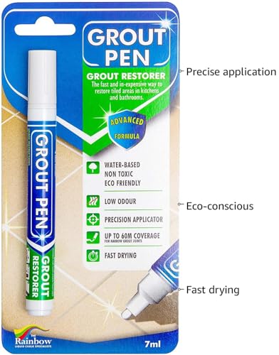 Grout Pen White - Ideal to Restore the Look of Tile Grout Lines Model: GP81108 Outdoor & Hardware Store