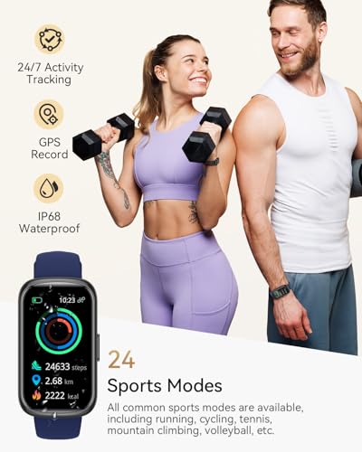 Fitness Tracker Watch for Men/Women Smart Watch with Sleep/Activity Tracker Heart Rate Monitor Watch with 20+ Sports Modes Android Smart Watch for Phones Smart Fitness Watches for Women/Men