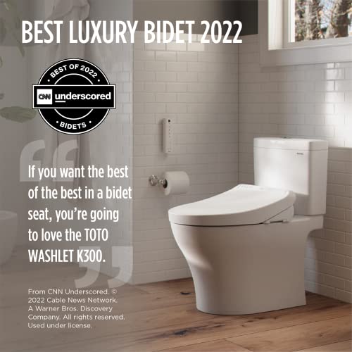 K300 Elongated Washlet Bidet Toilet Seat with Dual Action Spray with Oscillation Cotton