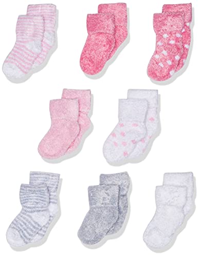 Hudson Baby Chenille Socks 8 Pack Dots and Stripes 0-6 Months