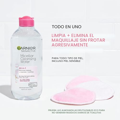 Garnier SkinActive Micellar Cleansing Water For All Skin Types 13.5 Ounces (Pack of 2)