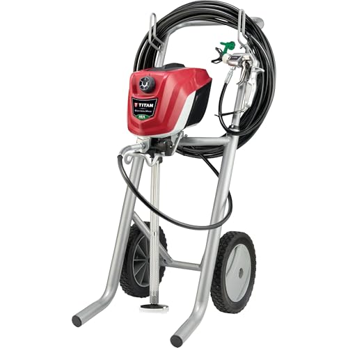 HIGH EFFICIENCR AIRLESS TITAN Tool ControlMax 1900 PRO High Efficiency Airless Paint Sprayer HEA technology decreases overspray by up to 55% while delivering softer spray improving control and providing a more-consistent finish