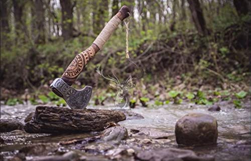 Poshland AX-7000 Viking Axe: Custom Forged Carbon Steel