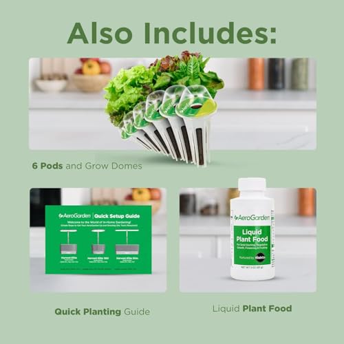 AeroGarden Harvest Elite - Indoor Garden with LED Grow Light Stainless Steel