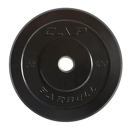CAP Barbell Better Olympic Bumper Plate Black 45 lb Single