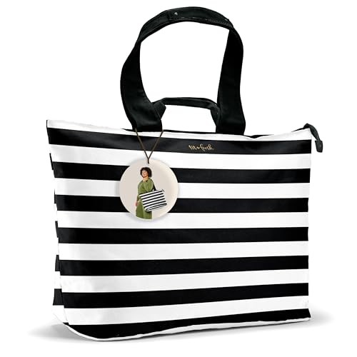 Fit & Fresh Things Weekender Bag for Women Black & White Stripe