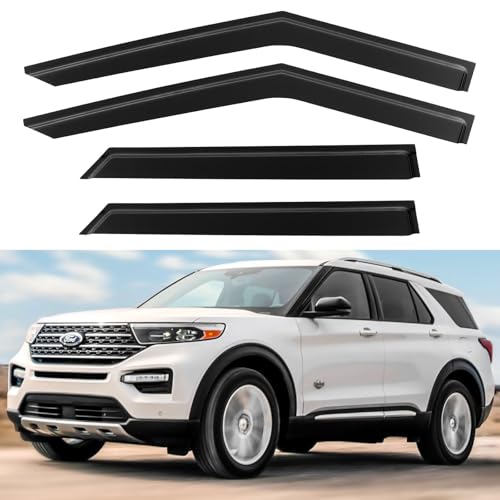 Window Rain Guards for 2020-2025 Ford Explorer Out-Channel Vent Visors Shades Wind Deflectors for 20-25 Explorer