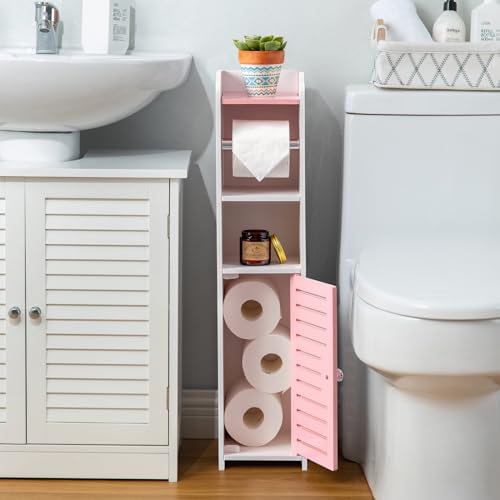 AOJEZOR Toilet Paper Holder: Small Bathroom Storage