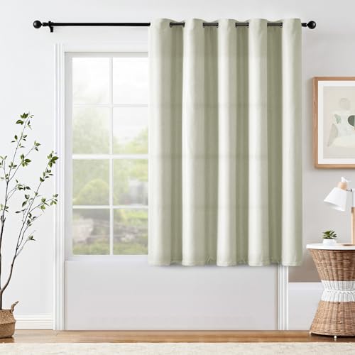jinchan Stone White Curtain: 63" Light Filtering