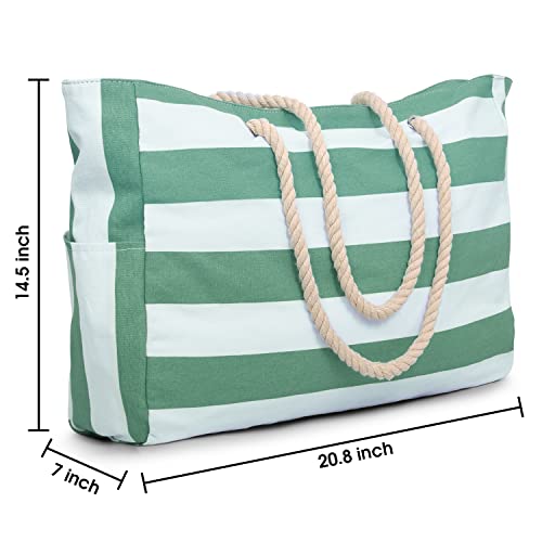 Becokan Beach Bags for Women Large Waterproof Beach Tote Bag Zipper Beach Bags Waterproof Sandproof Swim Pool Bag Large Tote