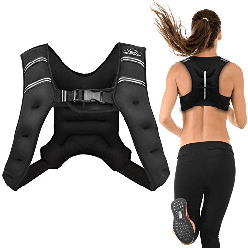 Aduro Sport Weighted Vest Workout Equipment 4lbs/6lbs/12lbs/20lbs/25lbs Body Weight Vest for Men Women Kids (4 Pounds (1.81 KG))