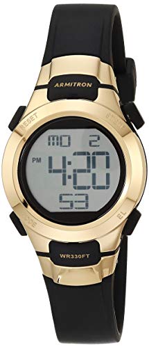 Armitron Sport Women's Quartz Sport Watch with Resin Strap Black 12 (Model: 45/7012GBK)