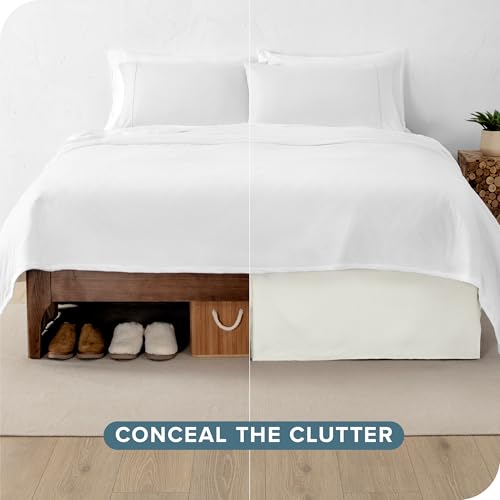 Bare Home Microfiber Bed Skirt - Hypoallergenic & Stain Resistant