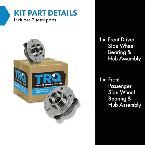 Front Wheel Hubs & Bearings Left & Right Pair Set of 2 for 03-07 Volvo XC90