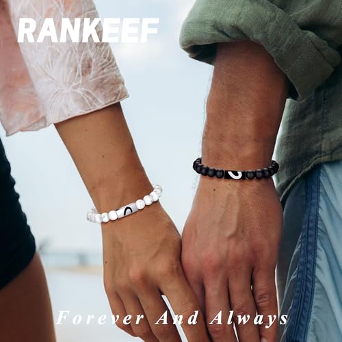 RANKEEF Couples Ring Bracelets Cute Couples Bracelets Gift For Wife Husband Boyfriend On Valentine'S Day Anniversary Birthday Relationship Bracelets for Couples Bracelet Couple Love