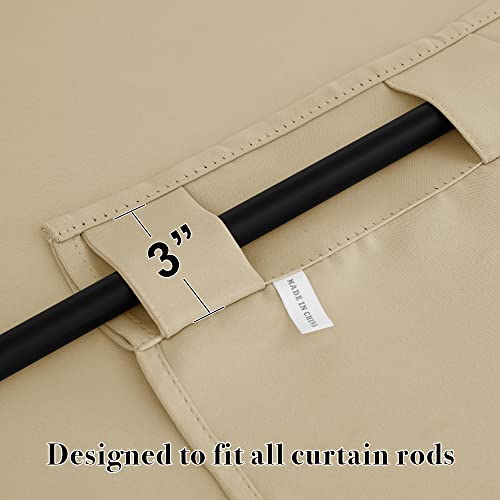 RYB HOME Blackout Curtains: Block 85-95% Sunlight