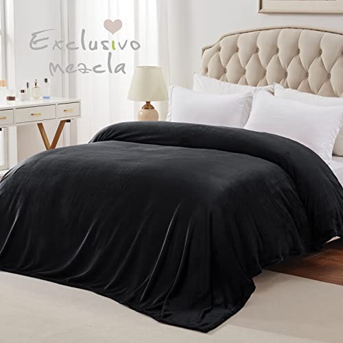 Exclusivo Mezcla Fleece Blanket for Bed Super Soft and Warm Camel Queen Blankets All Season Use Cozy Plush Lightweight 90x90 inches