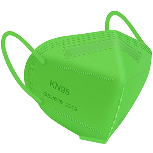 WWDOLL KN95 Face Mask 25 Pack 5-Layers Breathable KN95 Masks Green