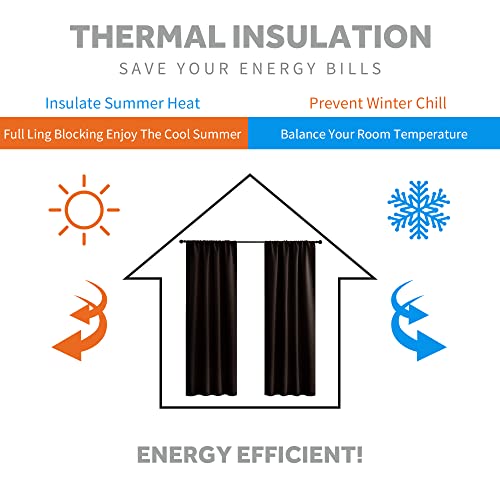 RYB HOME Blackout Curtains: Thermal Insulated & Noise Reducing