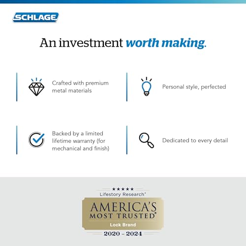 SCHLAGE F170 LAT 619 LFL Latitude Door Lever with Laflin Trim One-Sided Non-Turning Dummy Handle Satin Nickel