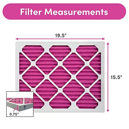 16x20x1 Color Changing Air Filter by Colorfil Designed for Cat and Dog Odor | MERV 8 Air Conditioner HVAC Filter for Pet Hair | 16x20 2 pack