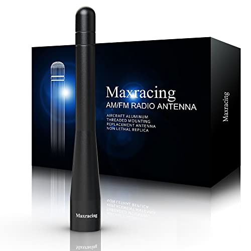 MAXRACING Short Aluminum Truck Antenna Compatible with Ford F150 | Bronco | F250 | F350 | F450 | F550