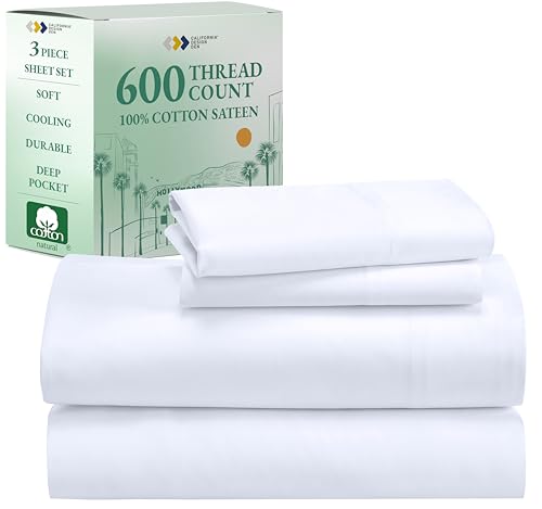 California Design Den 600 Thread Count Twin Sheets Set