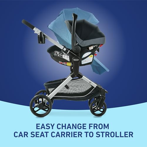 GRACO Modes Nest Travel System with Adjustable Reversible Seat Pram Mode Lightweight Aluminum Frame and SnugRide 35 Lite Elite Infant Car Seat Sullivan