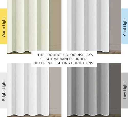 H.VERSAILTEX White Curtains 96" for Bedroom & Living Room