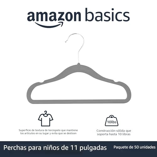 Amazon Basics Non-Slip Hangers for Baby Clothes
