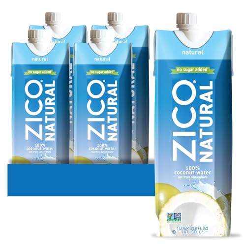 Zico Premium Natural Coconut Water Drinks Gluten Free 33.8 fl oz 4 Pack