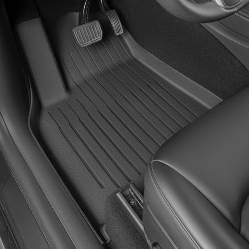 SUPER LINER Floor Mats Compatible with Tesla Model 3 2021-2023 Custom Fit All-Weather Cargo Liner Rear Cargo Tray Trunk Floor Mat Interior Accessories