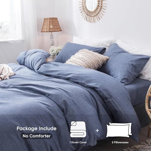 MooMee Soft Duvet Cover Queen Size for Breathable Sleep