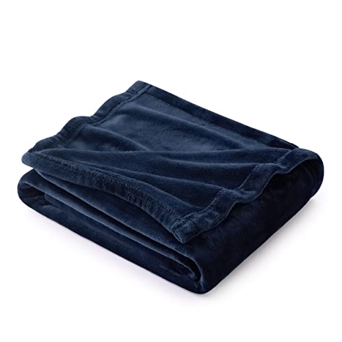 Bedsure Navy Twin Flannel Fleece Blanket