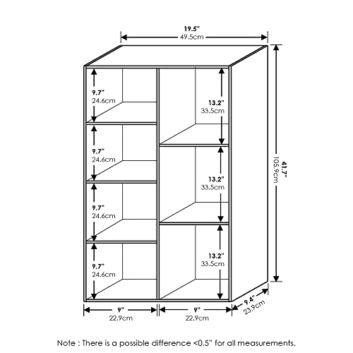 Furinno 7-Cube Bookshelf: Simple Storage for Bedroom Furniture