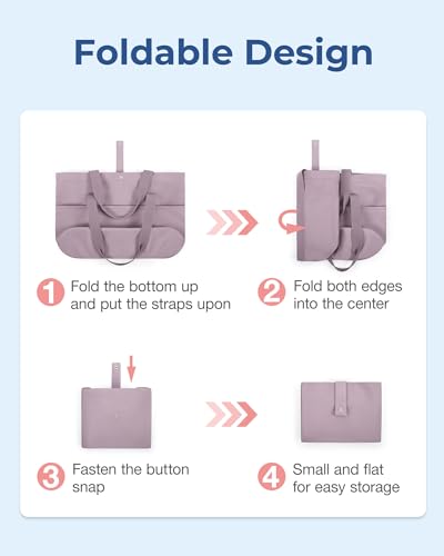 BAGSMART Tote Bag for Women Foldable Tote Bag With Zipper Large Shoulder Bag Top Handle Handbag for Travel Work