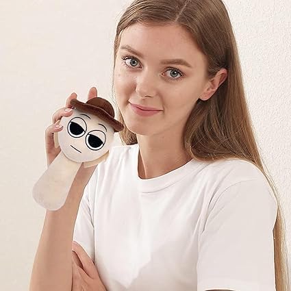 Sprunki Game Plush Sprunki Toys Plush Soft Stuffed Animal Pillow Doll Christmas Birthday Gifts for Adult Kids(Light Grey)