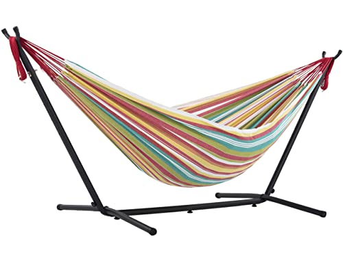 Vivere Double Cotton Hammock with Stand