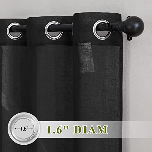 NICETOWN Vintage Linen Sheer Curtains: Privacy & Light