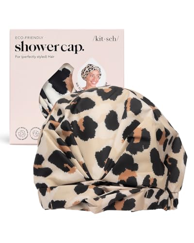 KITSCH Leopard Elevated Shower Cap 1 EA