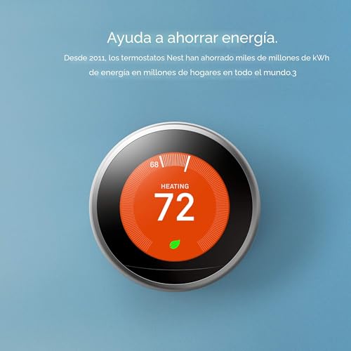 Google Nest Learning Thermostat - Programmable Smart Thermostat for Home - 3rd Generation Nest Thermostat - Works with Alexa - Mirror Black
