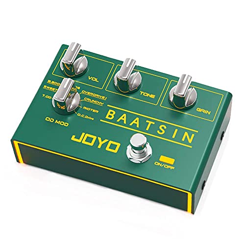 JOYO Baatsin R-11 Green-Gold Electric Guitar Pedal 8 in 1 Overdrive & Distortion Analog Multi Effects True Bypass 9V DC